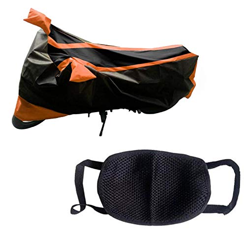 Image of Kandid Blue & Black Water Resistant Bike /Motorcycle Body Cover For Hero Hf Deluxe