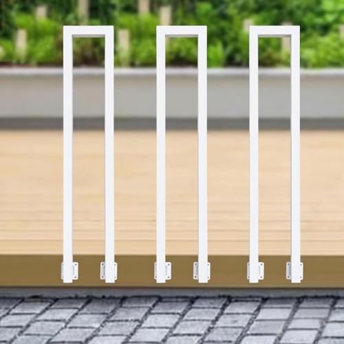 Rambarde d'escalier en U blanche 45 cm au design épuré et support sûr - 2