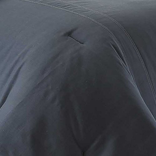 Image of Eddie Bauer - Queen Comforter Set, Reversible Cotton Bedding with Matching Shams, Pre-Washed for Added Softness (Kingston Charcoal, Queen)