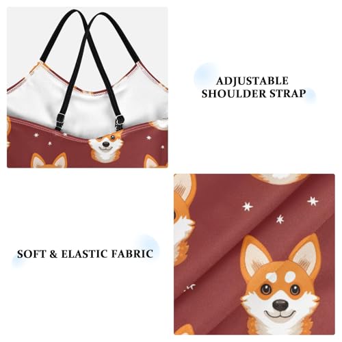 Girl's One Piece Swimsuit Corgi Face Cute Cartoon Beach Bathing Swimwear3