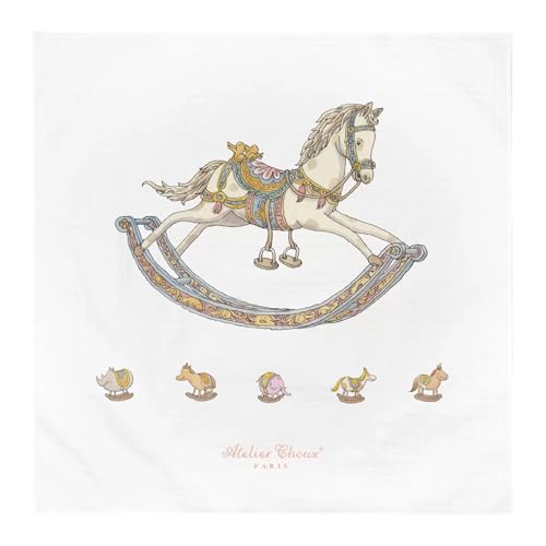 Atelier Choux AgGV[  K[[ uPbg I[KjbNRbg V CARRE Organic Cotton Blanket Rocking Horse