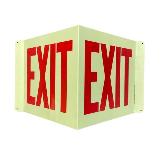 Amazon | ノーブランド品 EXIT 看板 アルミニウム サイン 蓄光 タイプ