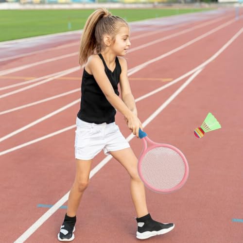 Proberos Kids Sport Racket Toy Set with 2 Tennis & 2 Badminton Balls, 9 Inch Kid Racket, EVA Foam Wrapped Handle, Lightweight, Ages 6+ 7 41oggN6N3LL