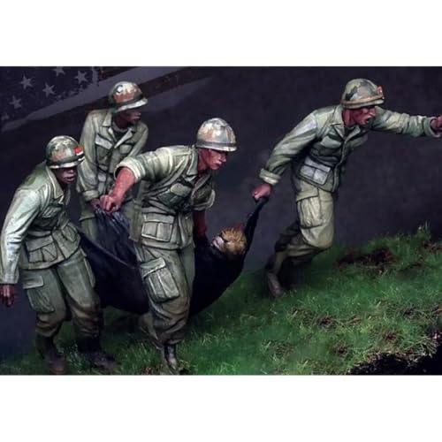 Kit maquette résine 1/35 miniature historique avec 5 pièces figurines de guerre à peindre