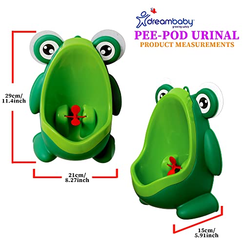 Dreambaby Pee-Pod Urinal With Spinning Target. Ideal Toilet Trainer For Boys- Green