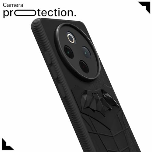 Image of Outlouders Back Cover for Vivo T4 5G / iQoo Z10 5G | Stylish | Scratchproof | Soft Silicone | Shockproof |Enhanced Camera Lens Protection Bumper Case (Black)