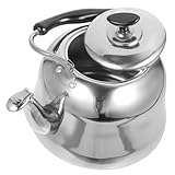 CRILSTYLEO 1 Pc pava jarra termo cafeteras teteras olla para café teapot Hervidor de agua con silbido seguro tetera de estufa tetera casera tetera de restaurante Acero inoxidable Silver