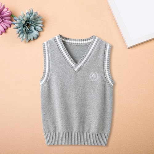 Preppy Jk Sweater Vest for Girls V Neck Sleeveless Classic Knitted Vests Kids Boys School Uniform Unisex Pullover2