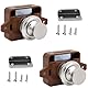 Aweisile Push Button Lock 2 Stück Push Button Catch Push Button Verriegelung,Taste Catch,Door Lock Verriegelung,Keyless-Schrank Lock Catch Druckknopf-Schlösser für Schranktüren