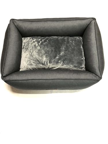 Petlando Hundebett Bergen - Ortho - Schiefer M 80 x 60 x 20 cm (schwere Qualität)