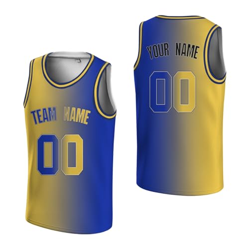 Custom Men's Basketball Jersey Casual Personalized Basketball Tank Top Training Athletic Practice Sports Fans Jersey(Color18)