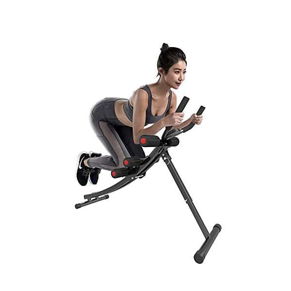 HOTSYSTEM Ab Machine, Core & Abdominal Trainers Ab Workout Machine Home Gym Body Shaper with Display and Adjustable Height Levels