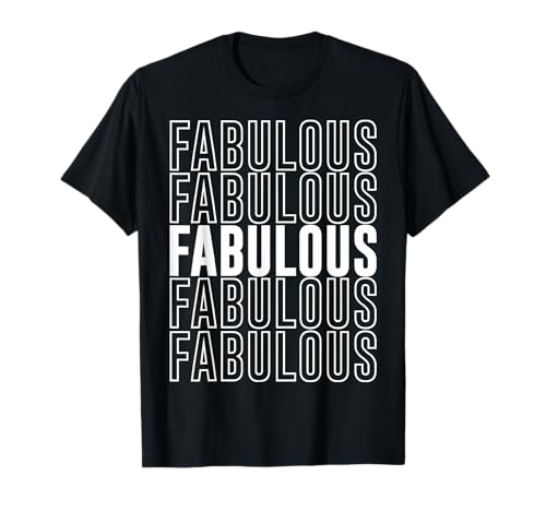Fabulous Apparel Unisex Classic Novelty T-Shirt Black Small Letter Print T-Shirt