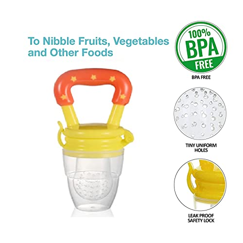 Image of Baby Teether for Teeth Bebe Pacifier Fresh Food Feeder| BPA Free Silicone Soother Baby Nipple for Kids (Multicolor) (Pack of 1)