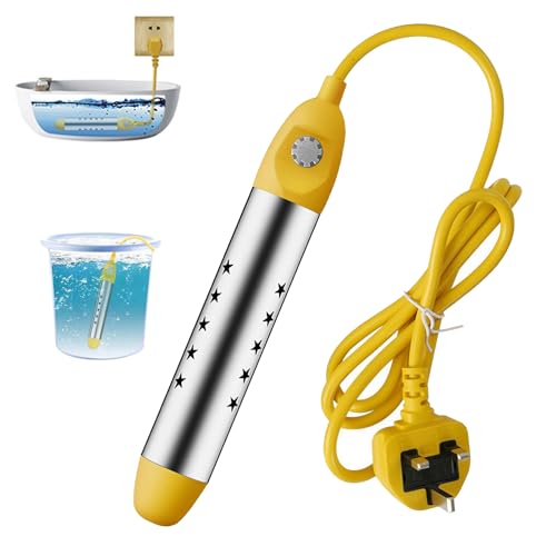 Water Heater for Bath, Boiling Water Heating Tube, 2500W Mini Stick Immersion-Heater and Camping-Heater, Paddling Pool Heater