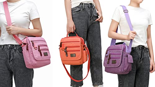Image of Mens bag Canvas Shoulder Bag Small Messenger Crossbody Bag Work Bag Vintage Multi-function
