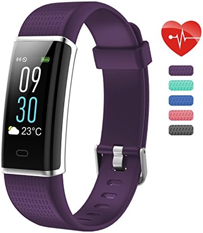 Teslasz Fitness Tracker HR, ID130Plus Color HR IP67 Waterproof 0.96” Color Screen Display Heart Rate Monitor Calling and Hang Up Watch Step Counter Pedometer Activity Fitness Tracker