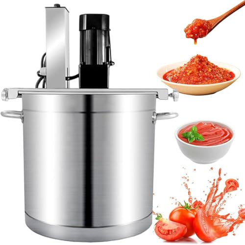 Electric Food Mixer, Stainless Steel Cooking Agitator for Chocolate Paste and Sauce, 60L Heat Mixing Machine for Soups and Seasonings