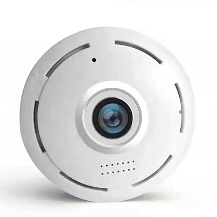 FNX 360 Degree Panoramic Fisheye Security CCTV Camera with Motion Detection |Two-Way Audio | WiFi | Night Vision | V380 App Mobile Connectivity IP Smart CC Camera for Home, Shop & Office