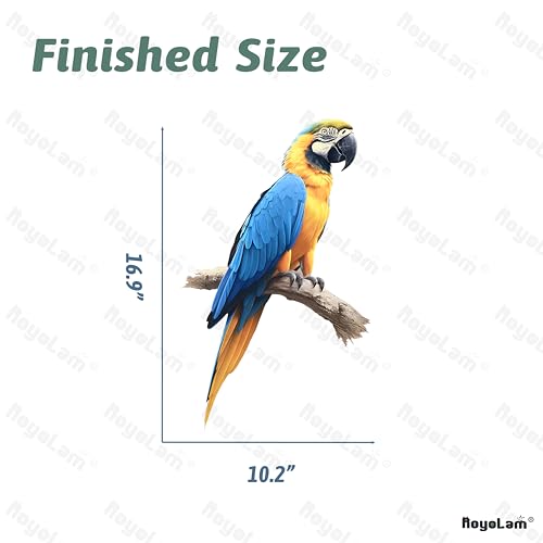 Vinilo decorativo de loro guacamayo azul y amarillo miniatura 5