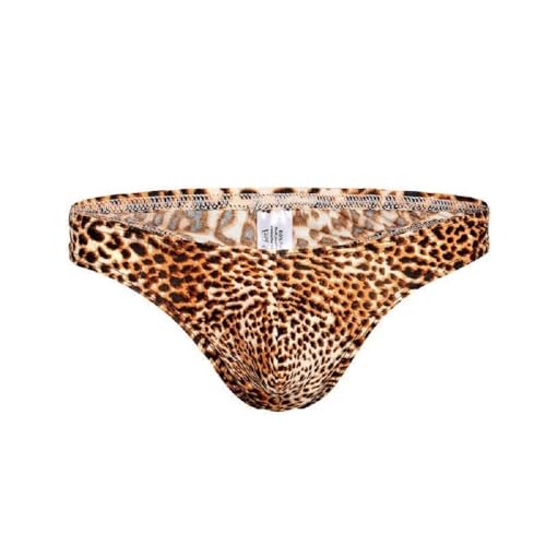 Hot Men's Leopard Print Thong G-String Sexy Swim Funny2