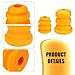 Prywog 4 PCS Car Control Arm Bumper Shock Absorber Buffer Block, Suspension Buffer Rubber Shock Absorber Pad, Bumper Parts Accessories, Compatible with Cadillac, Chevrolet, GMC (Yellow)