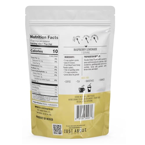 Polvo de miel Just About Foods 6 oz en pouch miniatura 2