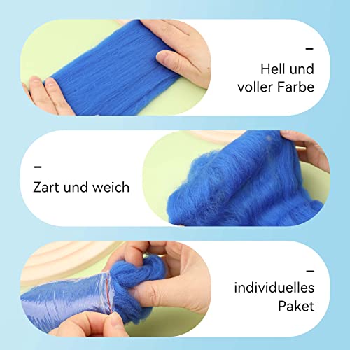 Namner Ozean-Filzwolle-Set: 80g, 8 Farben, DIY Starter Kit – Bild 4