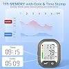 BENECEN Blood Pressure Monitor Adjustable Wrist Cuff for Home Use Automatic BP Machine Large Digital LCD Display 199 Memory Batteries Included with Carrying Case, Grey #4