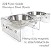 PetFusion Elevated Dog & Cat Bowls, Magnetic Feeders, Short 4' & Tall 9' | Acrylic & Stainless Steel | Mix & Match Sizes | 12 Month Warranty
