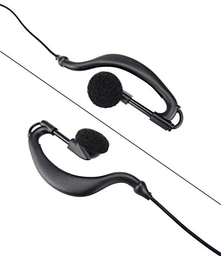 Abcgoodefg 1 Pin 2.5Mm Walkie Talkie Earpiece Headset With Mic Ptt, G Shape Two Way Radio Earpiece Compatible With Motorola Radios Cobra Talkabout Mh230R Mh230Tpr Mr350R Ms350R Mt350R (2 Pack) #TOP6
