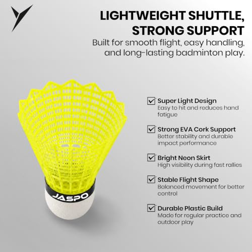 Image of Jaspo Proxcel-1102 Badminton Kit | Lightweight Metal Badminton Rackets with Shuttlecocks | Balanced Frame | Comfortable Grip for Powerful Smashes | Ideal for Beginners, Kids & Teens