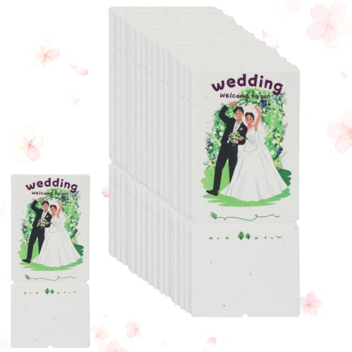 Cartes d'invitation de mariage en papier de semences pour semer l'amour de votre union