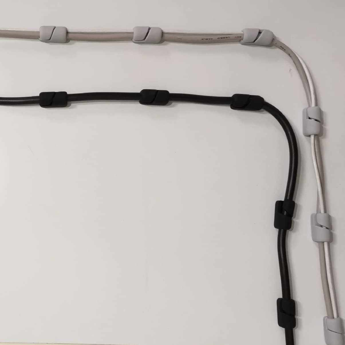 DOITOOL 3 Sätze Kabelhalteclip Auto-halteklammern Kabelklemmen Für Kabelmanagement-clips Selbstklebende Drahtklemmen Kleine Klammer Kabelorganisatoren Bausatz Kieselgel Black 20 Stück * 3