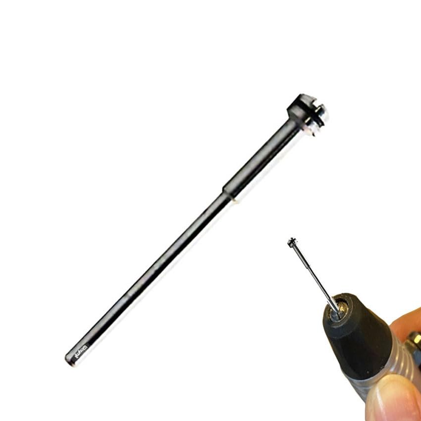 6 Pcs Silicone Polishing Wheels Knife Edge Black Medium Grid with Mandrel Polishing Metals EVE Germany