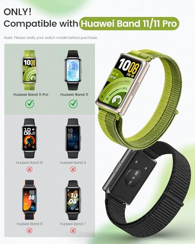 Image of XMUXI Compatible with Huawei Band 11 Nylon Straps Compatible with Huawei Band 11 Pro Watch Strap Lightweight Replacement Strap