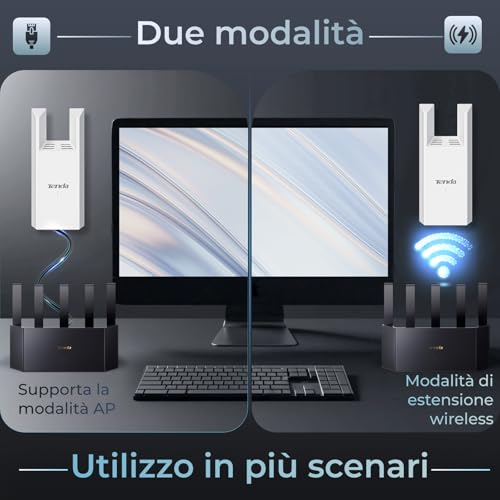Ripetitore WiFi AC1200, Amplificatore Dual Band con Porta Ethernet, WiFi Extender e Access Point, Copertura fino a 150 m², Indicatore LED, WPS, Controllo da App(A18) - Powerline - Immagine 5