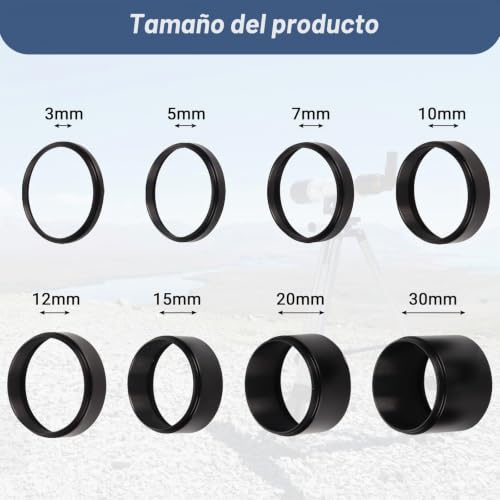 Adaptador de tubo de extensión M42 x 0.75 para ampliar distancia focal en astrofotografía 3
