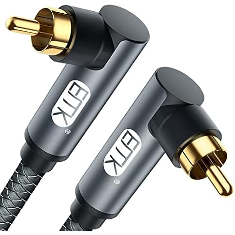 EMK 90 Degree RCA Subwoofer Cable Cover