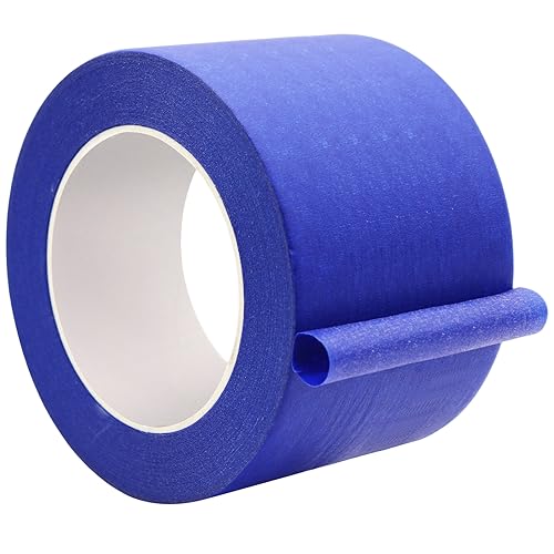 Image of Wide Masking Tape, Blue Painters Tape, 3 Inch x 55 Yards | Multi-Purpose for Painting, Building, Labeling, Edge Finishing & DIY Projects