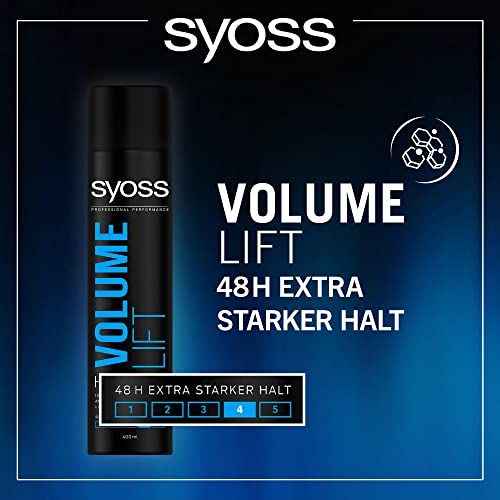 Syoss Trocken-Shampoo Volume Lift (3x 200 ml), Trockenshampoo für voluminöses Haarstyling, Trockenshampoo ohne Rückstände für extra Frische ohne Haarewaschen