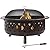 Sunnydaze 36-Inch Bronze Crossweave Wood-Burning Fire Pit - Includes Spark Screen, Fireplace Poker, and Round Cover