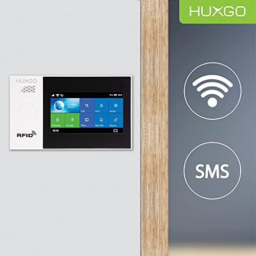 HUXGO, HXA007, WiFi + GSM Funk Alarmanlage mit 4 Bewegungssensor, Alarm für Büro, Haus, Wohnung, Garage, Steuerung über das Handy, TUYA Smart Anwendung, SMS-Benachrichtigungen, Sprache DEUTSCH – Bild 4