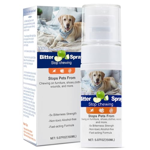 JAMBOS Effectively | Bitter Apple Spray for Dogs to Stop Chewing, NO Chew Spray for Dogs Protect The Safety of Furniture and Your Belongings, Prevent Licking Injuries Blue