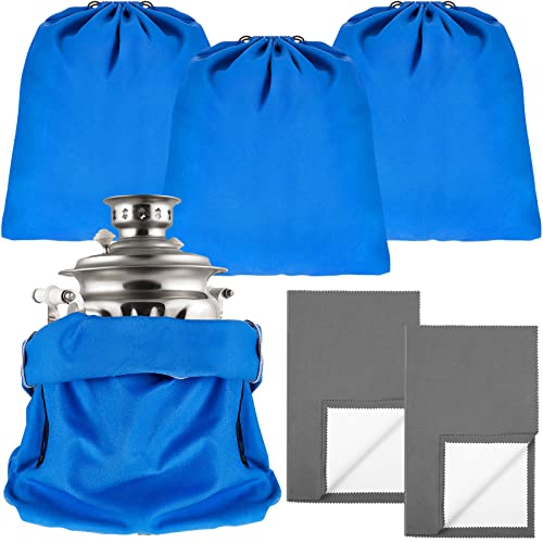 Silverplate Silverware. 4 Pieces Anti Tarnish Storage Bag Silver Storage Fabric Bags Tarnish