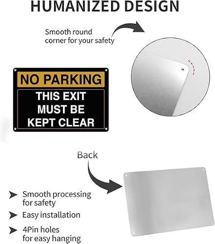 Geroclonup Panneau en aluminium « This Exit Must Be Kept Clear » de 40,6 x – vue 5