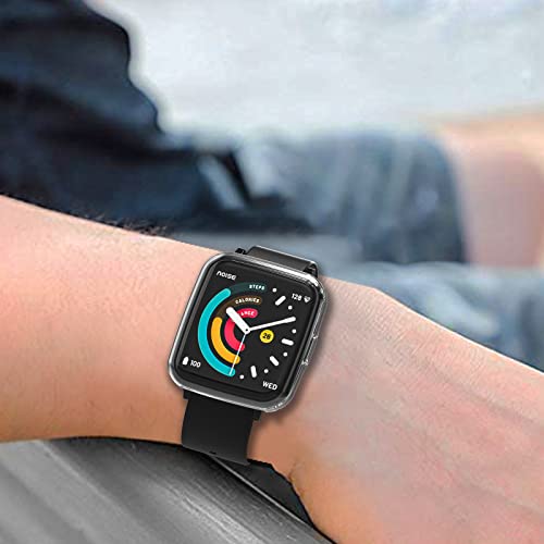 Image of Sounce Protective Case Cover Compatible Noise ColorFit Pulse Overall Protective Case TPU HD Clear Ultra-Thin Cover with Unbreakable Screen Guard - Transparent