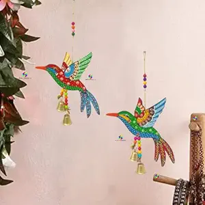 DRAVY HANDICRAFTS Bird Hanging Door Latkan Toran for Pooja Garden Decorative Wall Hanging Balcony Decoration Hanging Decorative Items for Room Wall Decor Decoration for Home