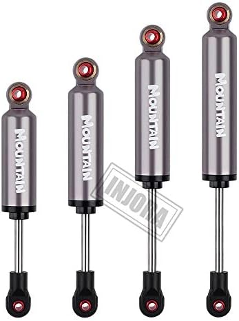 INJORA Built-in Spring Shock Absorber Damper for 1/10 RC Crawler Axial SCX10 90046 TRX-4 MST Redcat,4Pcs (100mm, Grey)
