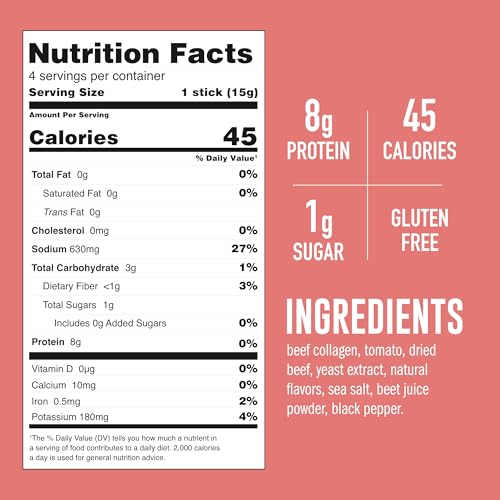 Image of LonoLife Tomato Beef Bone Broth Powder Mix | Grass-Fed, 10g Protein | Collagen-Rich, Keto & Paleo Friendly | Natural Ingredients | 4 Portable Stick Pack Servings
